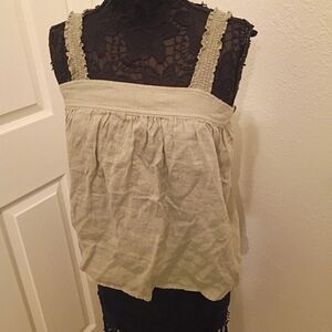 Cynthia Rowley Olive Green Camisole with Lace Straps